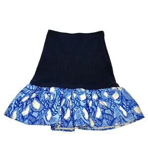 Opening Ceremony Tate Mini Skirt Black Blue Medium